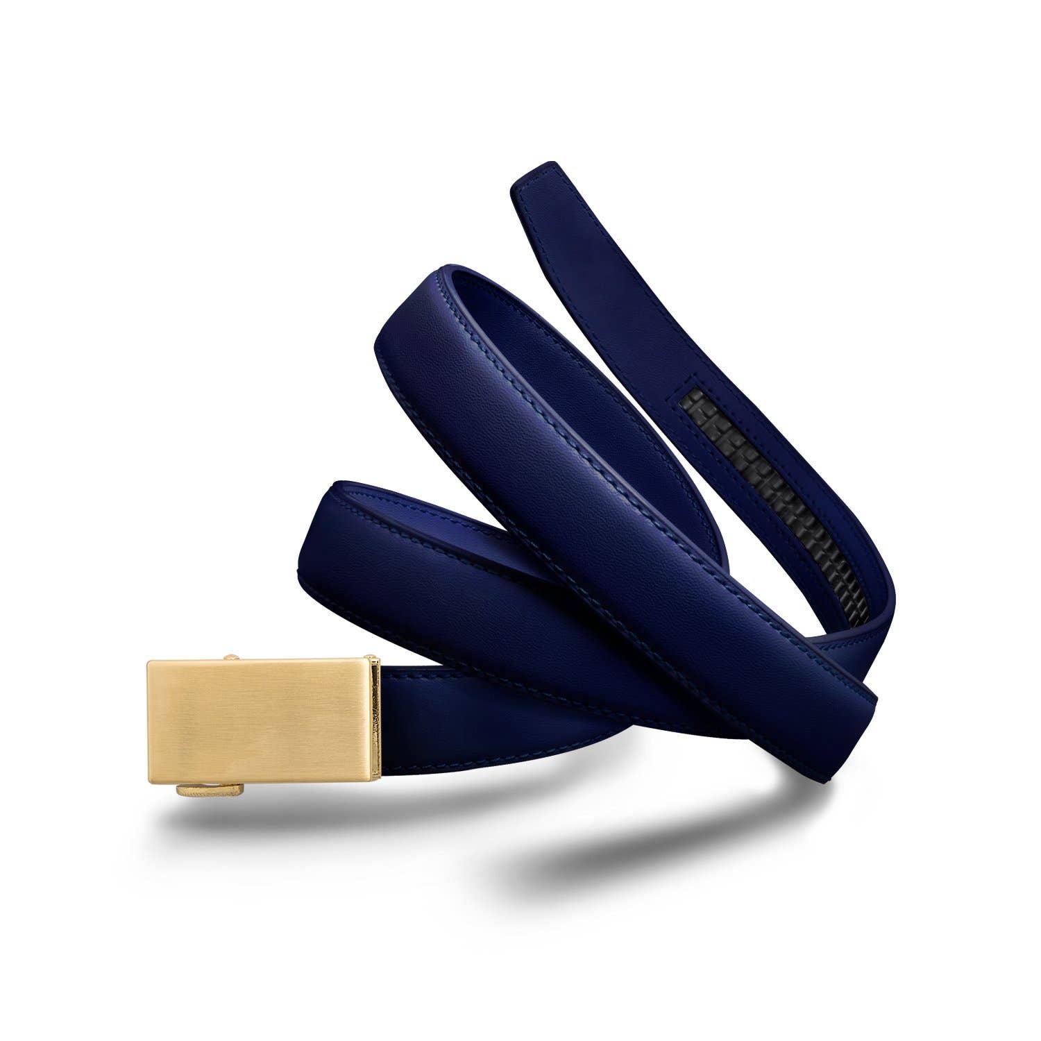 24k Gold 30 Belt: Medium (Up to 33") / Leather - Vinca Blue