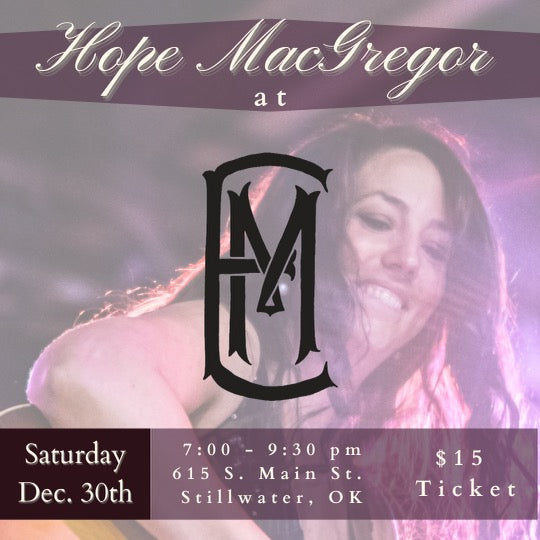 Hope MacGregor Benefit Concert, 7pm