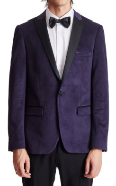Grosvenor Peak Tux Jacket - Slim - Dark Iris Purple Velvet