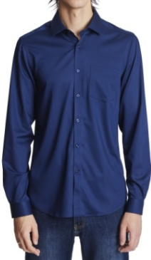 Samuel Spread Collar Shirt - Twilight Indigo
