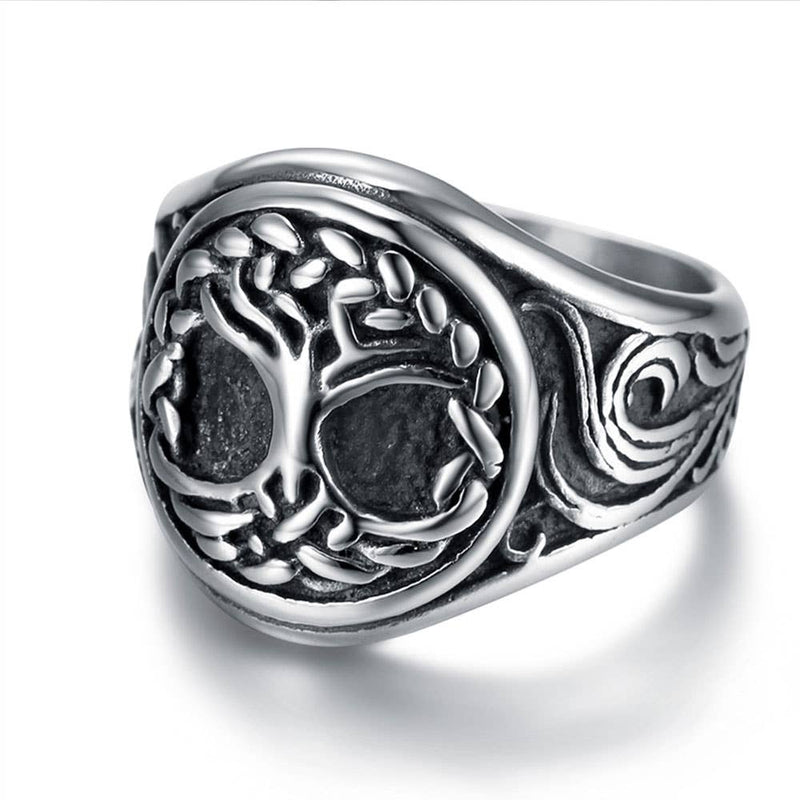 SEVEN50 - ROUND GOTHIC TREE OF LIFE SIGNET RING (Copy)