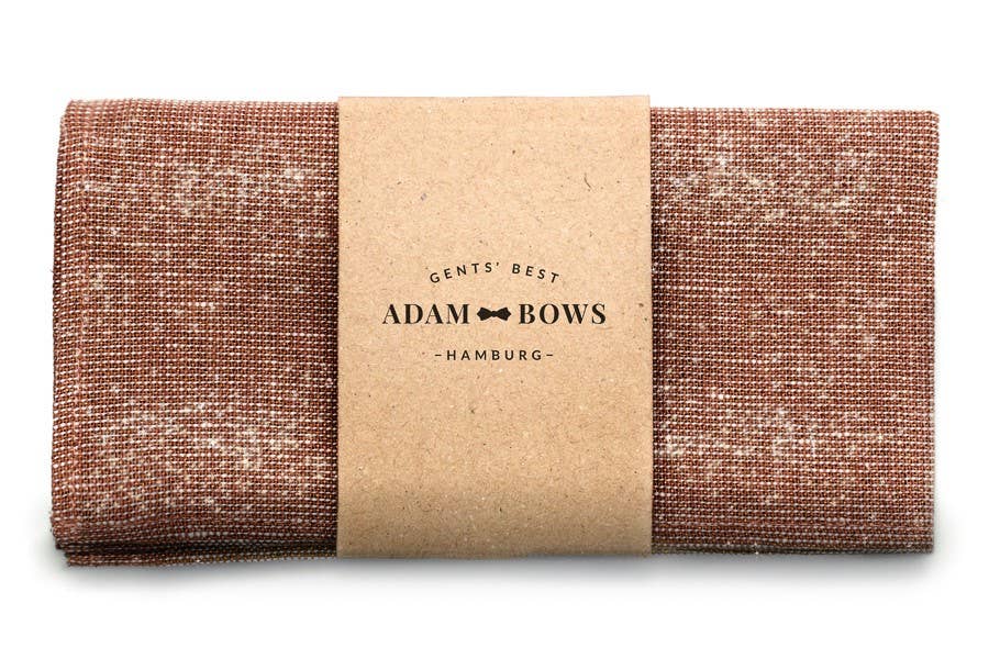 Adam Bows - Kupfer Einstecktuch aus Leinen mit Glitzer