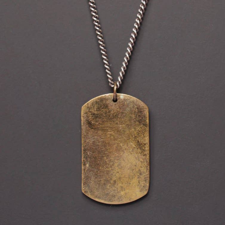 We Are All Smith - LARGE BRONZE DOG TAG W/ STERLING SILVER CHAIN