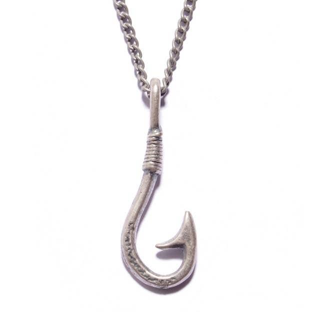 Silver Hook Necklace For Men