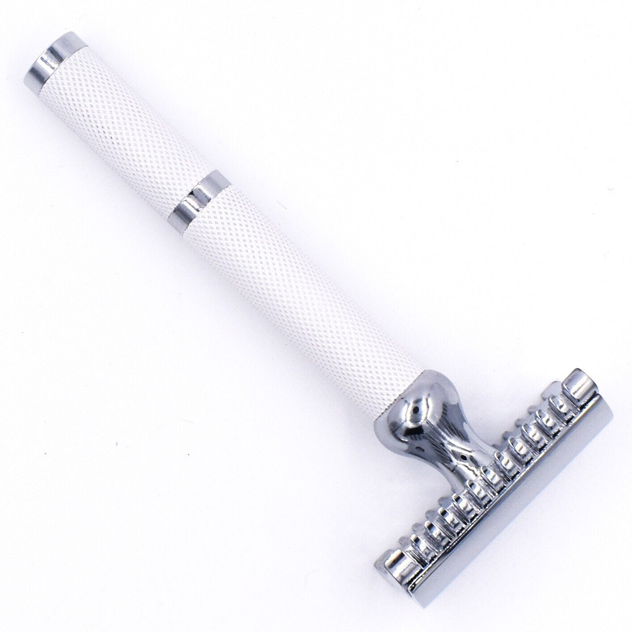 Parker 70C White and Chrome Open Comb Safety Razor