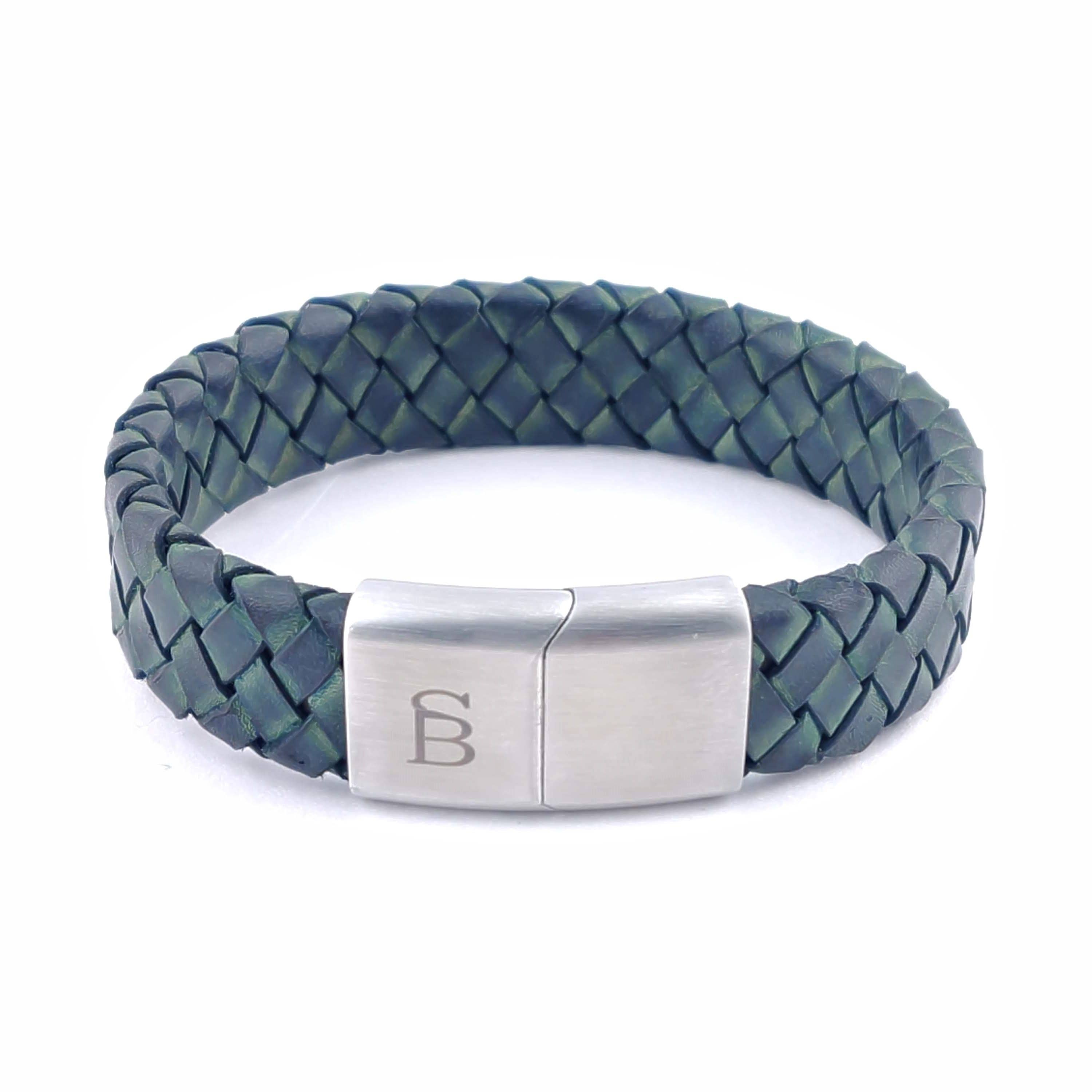 Steel and Barnett - Leather Bracelet Preston - Matt Green