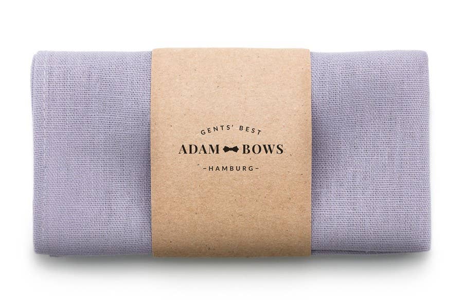 Adam Bows - Flieder Einstecktuch aus feinem Leinen in hellem Violett