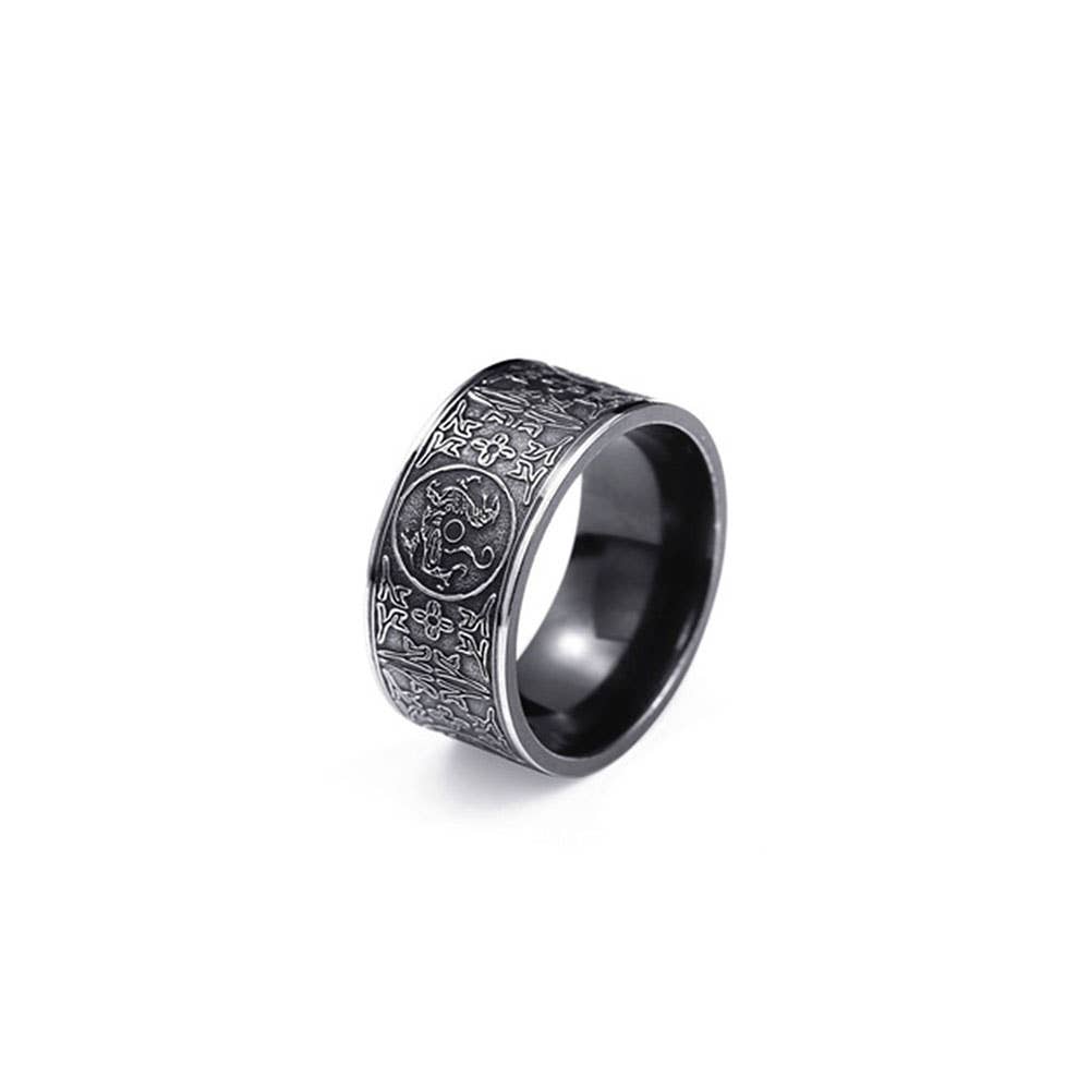 SEVEN50 - AGED GOTHIC BAND RING