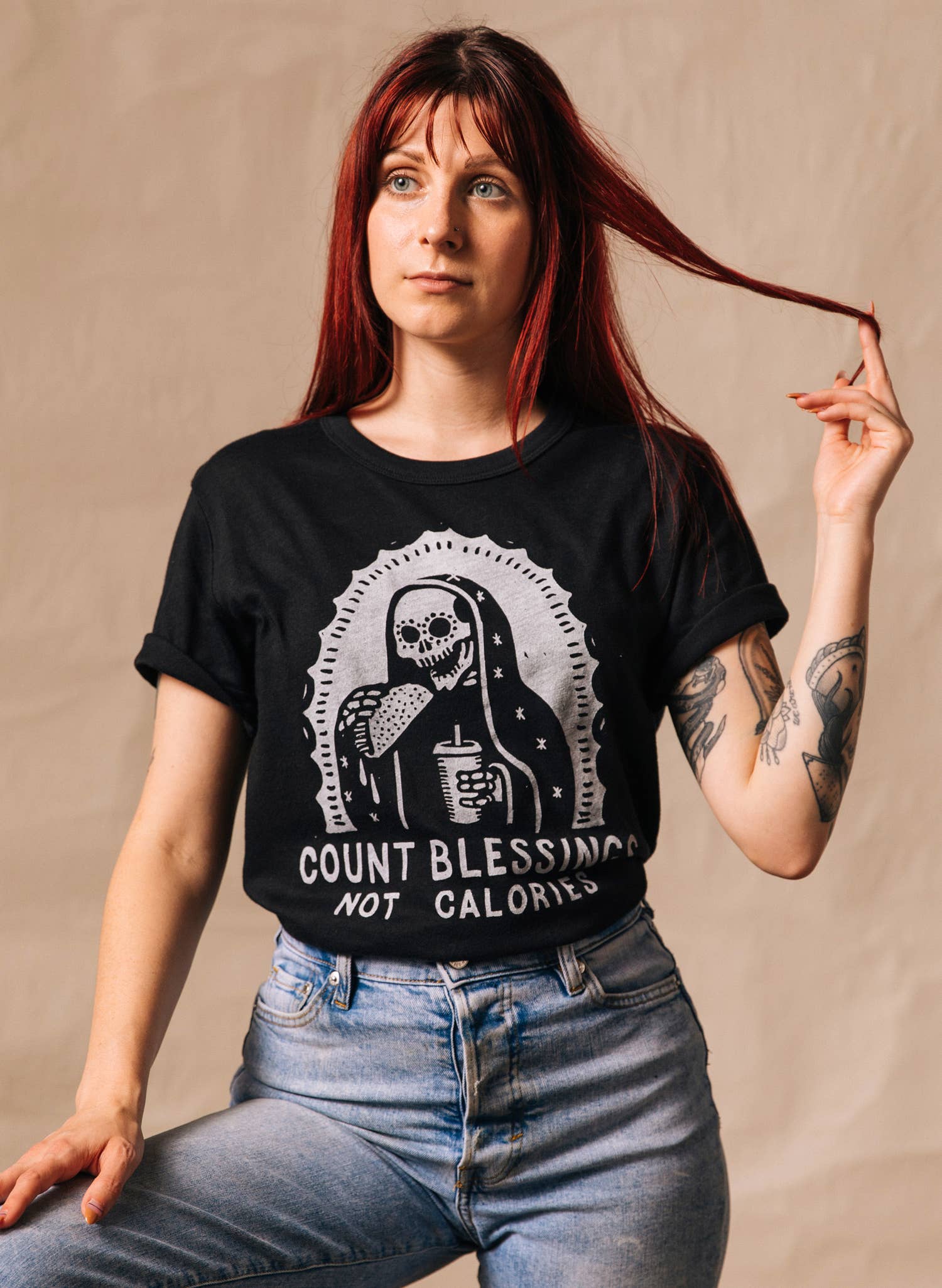 Pyknic - Count Blessings Not Calories Mens Tee