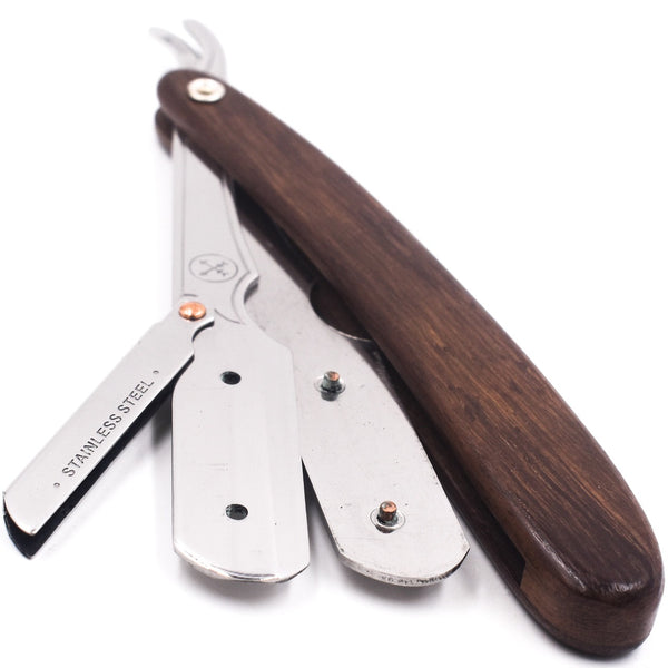 Dark Sheesham Wood Handle Clip Type Barber/Straight Razor