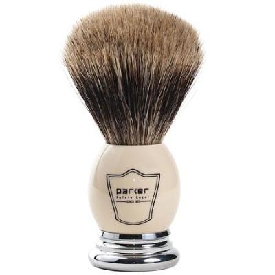 Pure Badger Brush-White Handle Deluxe