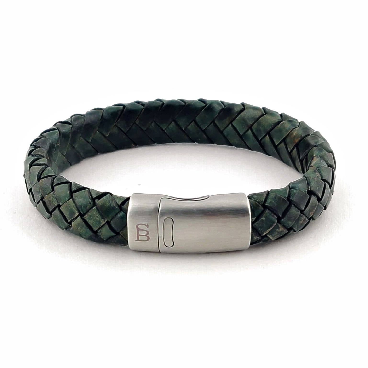 Steel and Barnett - Leather Bracelet Cornall - Dark Green