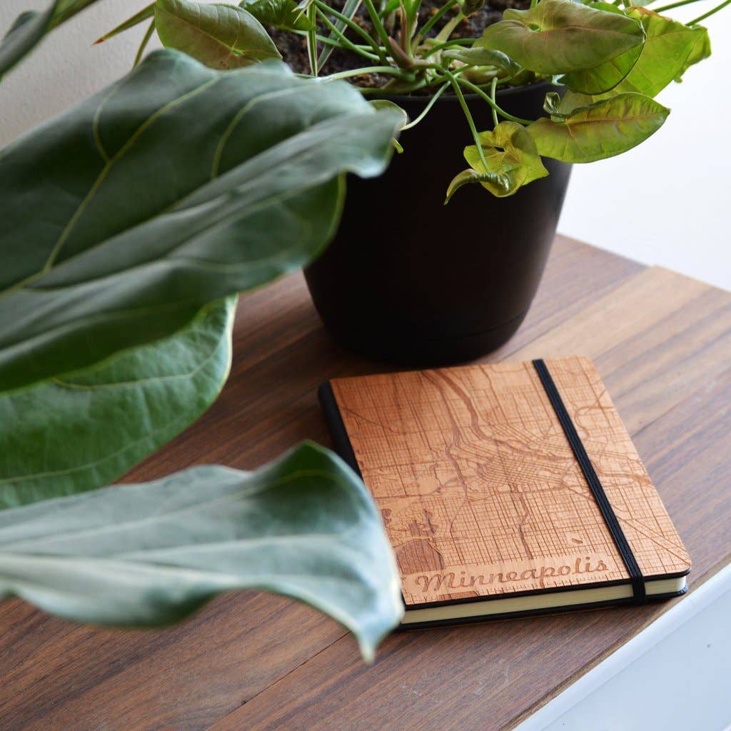 Autumn Woods Collective - Wooden Notebook | City Map