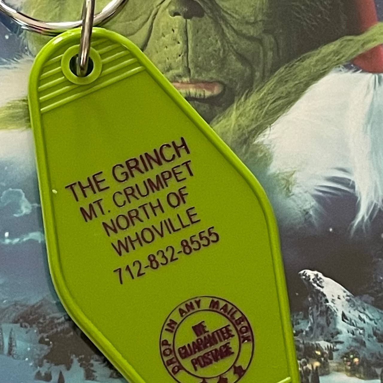 The 3 Sisters Design Co. - Motel Key Fob - The Grinch