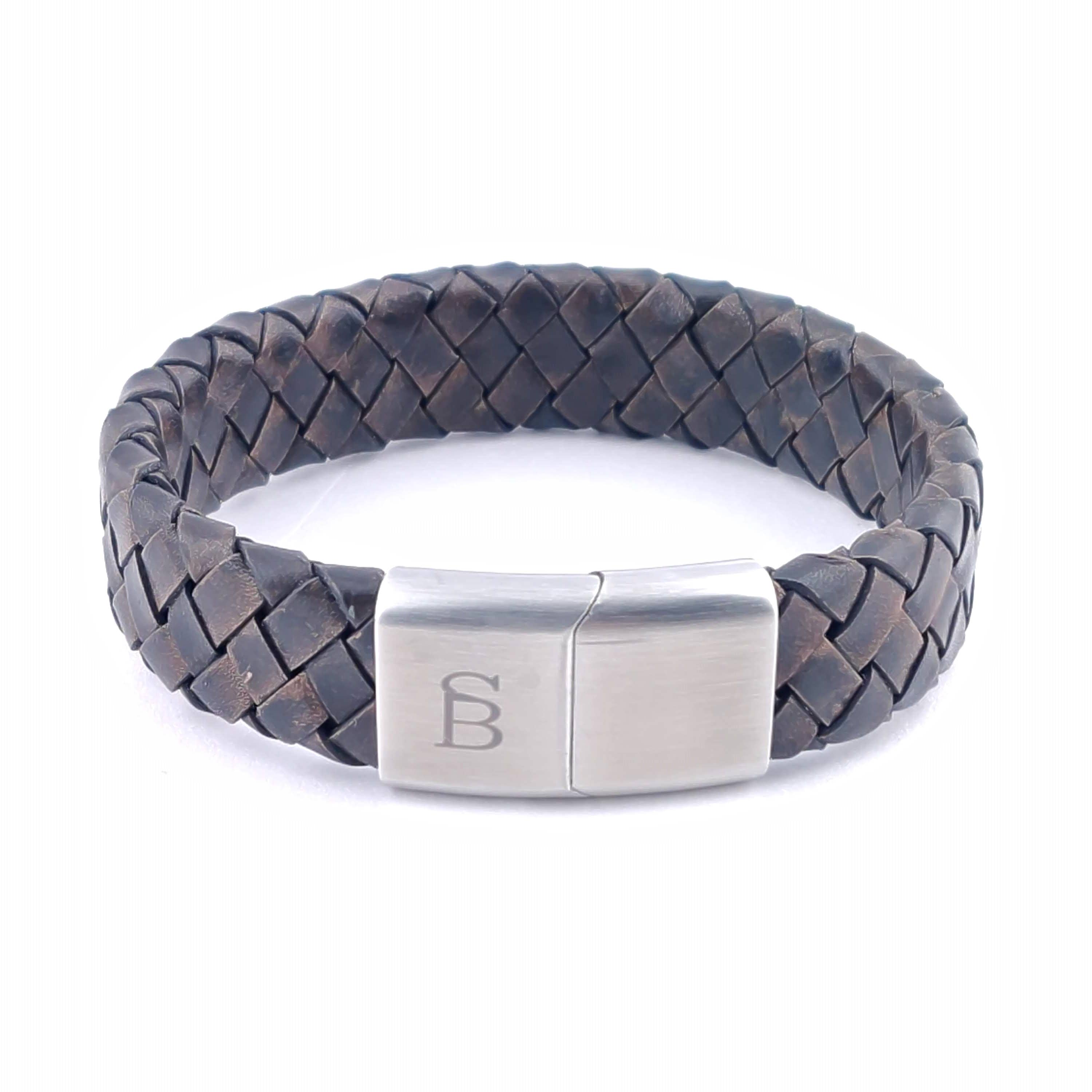 Steel and Barnett - Leather Bracelet Preston - Vintage Brown