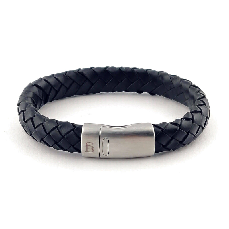 Steel and Barnett - Leather Bracelet Cornall - Black