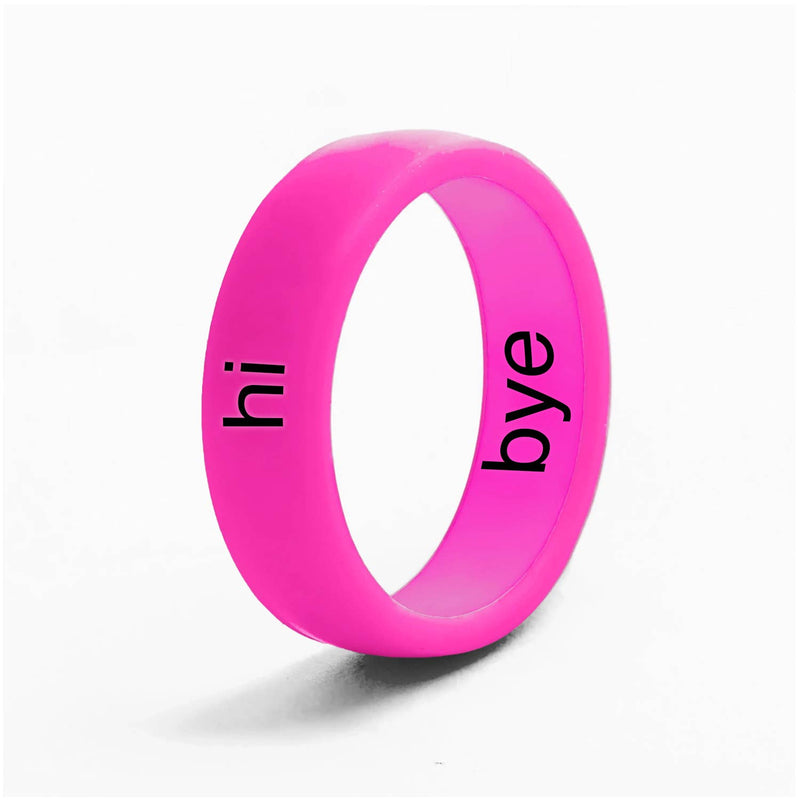 Flip Rings - Flip Reversible hi and bye Ring Neon Pink
