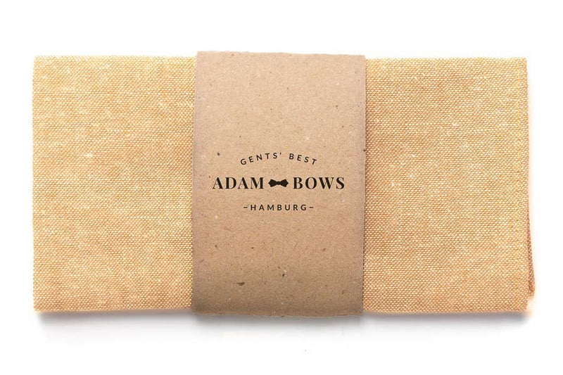 Adam Bows - Einstecktuch in Senfgelb aus Leinen