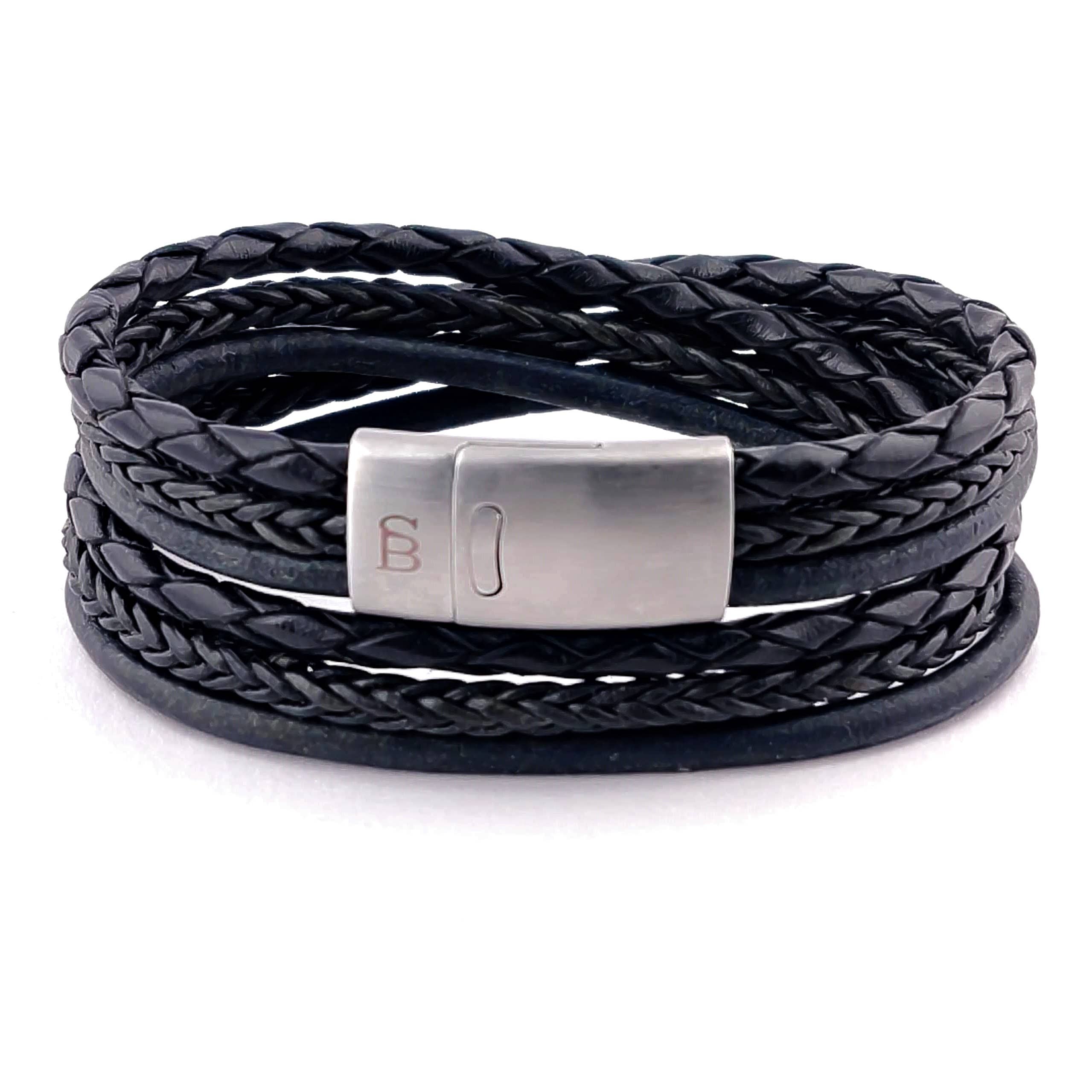Steel and Barnett - Leather Bracelet Bonacci - Black