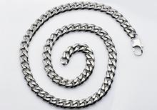 Mens 10mm Stainless Steel Curb Link Chain Necklace